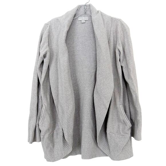 Barefoot Dreams Cozychic Lite Gray Circle Cardigan Sz M - Picture 1 of 6